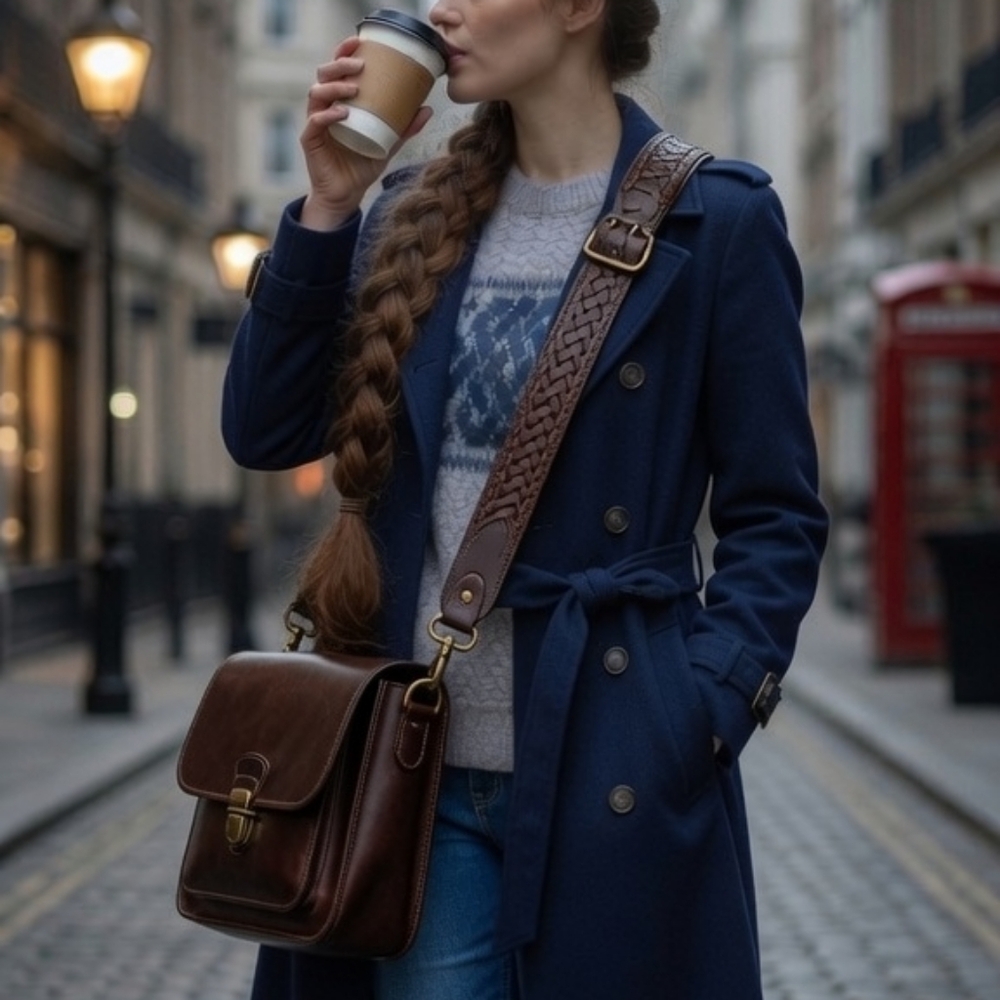 Aran Crafts - Sm Oatmeal and Green Crew Neck Fisherman Sweater